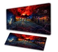 Monster Story Mouse Pad/XL Blood Red Mouse Pad/Anti Slip Pearl Base, Durable Seam, Large OfficeDeskPad, PC Gaming MousePad, Rectangular AnimeMousePad Tappetiti para el Mouse Pad (C, 100 × 50 cm)