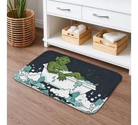 Monster - Tapete de baño de secado rápido para tina, divertida criatura, antideslizante, tapete de ducha decorativo, de franela lavable, para baño, inodoro, 16 x 24 pulgadas