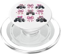 Monster Truck 4 Wheeler Offroad Girl Coquette Bow Pink Mom PopSockets PopGrip para MagSafe