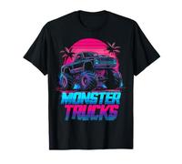 Monster Truck 4 Wheeler Vaporwave Estética Retro 80s Camiseta