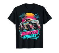 Monster Truck 4 Wheeler Vaporwave Estética Retro 80s Camiseta