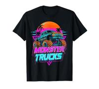 Monster Truck 4 Wheeler Vaporwave Estética Retro 80s Camiseta