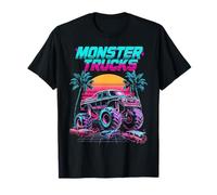 Monster Truck 4 Wheeler Vaporwave Estética Retro 80s Camiseta