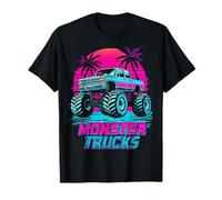 Monster Truck 4 Wheeler Vaporwave Estética Retro 80s Camiseta