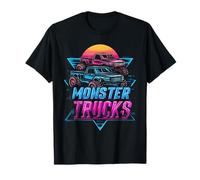 Monster Truck 4 Wheeler Vaporwave Estética Retro 80s Camiseta
