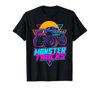 Monster Truck 4 Wheeler Vaporwave Estética Retro 80s Camiseta