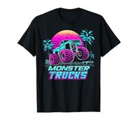Monster Truck 4 Wheeler Vaporwave Estética Retro 80s Camiseta