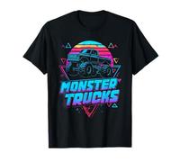 Monster Truck 4 Wheeler Vaporwave Estética Retro 80s Camiseta