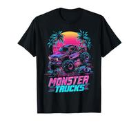 Monster Truck 4 Wheeler Vaporwave Estética Retro 80s Camiseta
