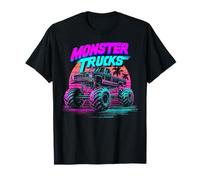 Monster Truck 4 Wheeler Vaporwave Estética Retro 80s Camiseta