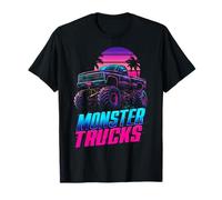 Monster Truck 4 Wheeler Vaporwave Estética Retro 80s Camiseta