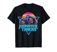 Monster Truck 4 Wheeler Vaporwave Estética Retro 80s Camiseta