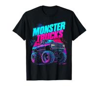 Monster Truck 4 Wheeler Vaporwave Estética Retro 80s Camiseta