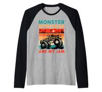 Monster Truck Are My Jam Apparel Camiseta Manga Raglan