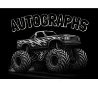 Monster Truck Autograph Book: Collect Signatures and Photos of Drivers at Shows, Pit Parties, and Events. Small, Portable Pad for Kids and Fans, Jam-Packed with 100 Pages.