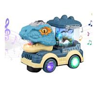 Monster Truck - Camión monstruo dragón teledirigido dinosaurio, con rotación 360°, spray + rugido + luces LED, juguete para niños/niñas, regalo de cumpleaños para niños de 3 a 12 años (azul)