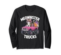 Monster Truck Cat Adventure Cute Kitten Monster Car Lover Manga Larga
