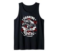 Monster Truck Christmas V8 Motor Muscle Car Pickup Fan Camiseta sin Mangas