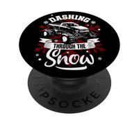 Monster Truck Christmas V8 Motor Muscle Car Pickup Fan PopSockets PopGrip Adhesivo