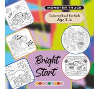 Monster Truck Coloring Book for Kids Ages 3-8: Easy Monster Truck Coloring Pages, Big Wheels Truck Designs, Vehicle Coloring Book for Toddlers and Preschool Boys and Girls