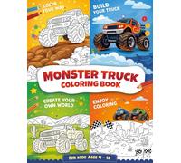 Monster Truck Coloring Book for Kids Ages 4-10: Easy Designs for Boys and Girls Who Love Big Trucks | Fun Activity Pages for Toddlers and Beginners (Perfect Gift Idea)