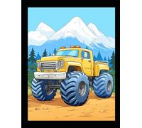 Monster Truck Coloring Book for Kids Ages 6-12: Over 40 epic designs of giant trucks, high jumps, and adrenaline-filled adventures!