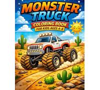 Monster Truck Coloring Book for Kids: Big and Easy Monster Trucks with 30 Coloring Page for Boys and Girls Ages 4-8