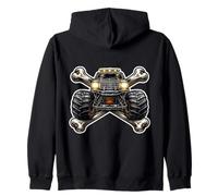 Monster Truck Crossed Bones Lover Entusiasta Niños Hombres Cool Sudadera con Capucha