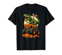 Monster Truck Dinosaur Trex Esqueleto Calabaza Halloween Camiseta