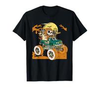 Monster Truck Esqueleto Zombi Vampiro Divertido Halloween Miedo Camiseta