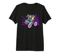 Monster Truck Esqueleto Zombi Vampiro Divertido Halloween Miedo Camiseta Premium