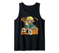 Monster Truck Esqueleto Zombi Vampiro Divertido Halloween Miedo Camiseta sin Mangas