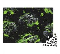 Monster Truck Fabric by The Yard Puzzles Imposible,desafío for Adults Entretenimiento Creativo 1000 Piezas Obra De Arte De Juego De para Adultos, Regalos A Partir De 14 Años 52x38cm/1000pcs