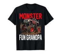 Monster Truck Fun Grandpa Family Matching Offroad Barro Camiseta