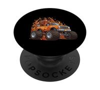 Monster Truck Funny Thanksgiving Turkey PopSockets PopGrip Adhesivo
