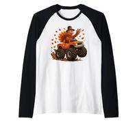 Monster Truck Funny Thanksgiving Turquía Camiseta Manga Raglan