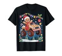 Monster Truck Gingerbread Cookie Funny Festive Holiday Ride Camiseta