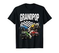 Monster Truck Grandpop Grandpa Birthday Family Crew Matching Camiseta