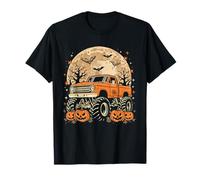 Monster Truck Halloween Jack O Lantern Moon Pumpkin Boy Hombres Camiseta