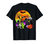 Monster Truck Halloween Jack O Lantern Moon Pumpkin Niño Camiseta