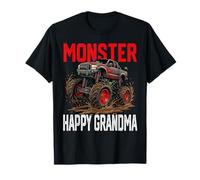 Monster Truck Happy Grandma Family Matching Offroad Barro Camiseta