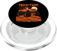 Monster Truck Or Treat Pumpkin para Halloween, Esqueletos para niños PopSockets PopGrip para MagSafe
