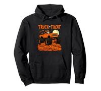 Monster Truck Or Treat Skeleton Pumpkin Halloween Niños Niñas Sudadera con Capucha