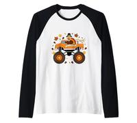 Monster Truck Pavo Feliz Acción de Gracias Niños Niño Bo Camiseta Manga Raglan