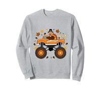 Monster Truck Pavo Feliz Acción de Gracias Niños Niño Bo Sudadera