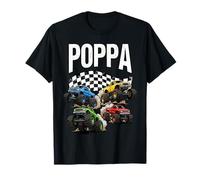 Monster Truck Poppa Grandpa Birthday Family Crew Matching Camiseta