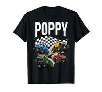 Monster Truck Poppy Grandpa Birthday Family Crew Matching Camiseta