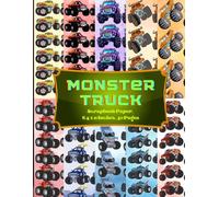 Monster Truck Scrapbook Paper 8.5 x 11 Inches, 40 Pages: 20 Double Sided Sheets with 10 distinctive Designs
