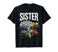 Monster Truck Sister Women Birthday Family Crew Matching Camiseta