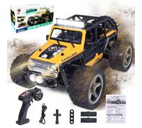 Monster truck teledirigido Monster Truck teledirigido a partir de 3, 4, 6, 8 años, 2,4 GHz, coche teledirigido con luz y 2 baterías, coche de juguete para niños